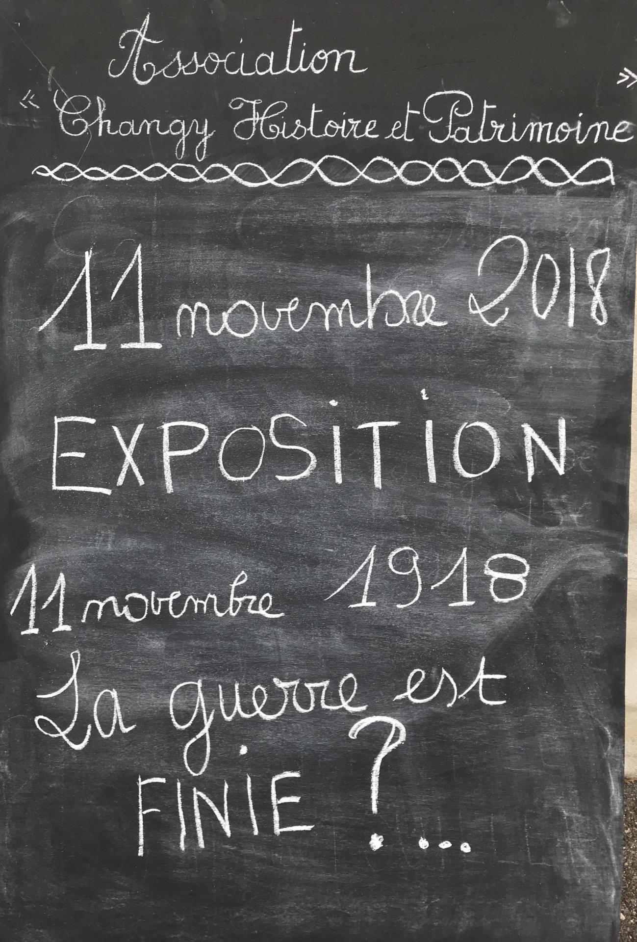 Exposition pour le centenaire de l'armistice du 11 novembre 1918